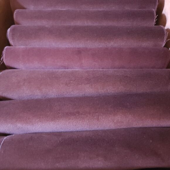 Lot of 10 Solid Brown Colors Cotton Velvet Fabric Yards Scraps Sewing Remnant - Picture 2 of 6